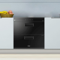海尔(Haier)嵌入式光波巴氏纯物理消毒柜90升ZQD90F-12LCS大容量家用碗筷消毒 净烘一体 无臭氧无异味