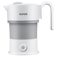 苏泊尔(SUPOR)电热水壶 便携式烧水壶 SW-06J007 食品级硅胶折叠电水壶 出差旅行开水壶 0.6L