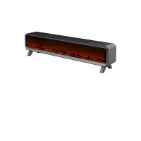 艾美特(AIRMATE) 石墨烯踢脚线取暖器全屋速热电暖器加湿仿真火焰壁炉智能控温电暖气居浴两用加湿制热一体暖风机 H