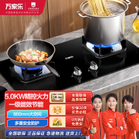 万家乐(Macro)猛火燃气双灶天然气嵌入式煤气炉头双灶台一级节能全进风大火力灶具 [防爆钢化玻璃面]AY5C天然气