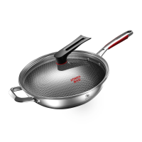 康巴赫乐厨款炒锅不粘锅316L不锈钢炒菜锅34cm