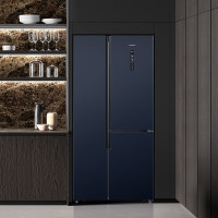 西门子(SIEMENS) 509升变频风冷无霜三门对开冰箱 分类储存大容量 旋转制冰盒湖蕴蓝 KA92NE256C