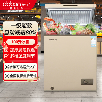 东宝BD/BC-100D金 100升家用冰柜商用保鲜柜冷冻随意转换单温冷柜(云南贵州海南甘肃广西黑龙江四川重庆不发货)