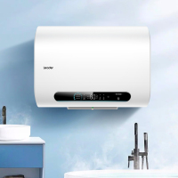 Leader海尔智家出品电热水器60升2200W速热纤薄扁桶双胆一级能效升级镁棒免更换钼金加热管智慧定温开关机 PLV7