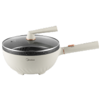 美的(Midea)电炒锅家用多功能4L小电锅煎炒炖煮泡面不沾多用途锅HGE2811C