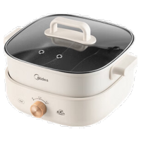 美的(Midea)电火锅MC-HGS303002鸳鸯锅 电煮锅多功能锅分体式家用电热锅涮肉锅多用途锅火锅专用锅