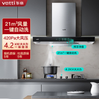 华帝(vatti)烟灶套装i11195+39B欧式21风量挥手智控高频自动洗4.1kw天然气灶具一级能效烟灶套装 天然气