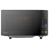 美的(Midea)家用20L变频微波炉平板式易清洁 800W微波速热 一键智能菜单 钻石背板 微晶面板加热PM20M2