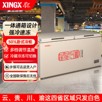 星星BD/BC-501A 商用冰柜大容量501升 卧式冷藏冷冻单温转换冷柜 深冷速冻保鲜雪柜