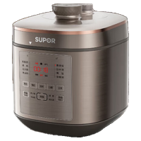 苏泊尔(SUPOR)电压力锅 电高压锅 高压锅 家用智能0涂层5升 304不锈钢内胆 一锅双胆SY-50FC08专柜同款