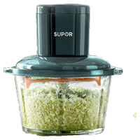 苏泊尔(SUPOR)ZMD安心系列升级搅菜杆花样速搅辅食易洗实心短轴双层四刃精钢刀锋绞肉机JRD05-U