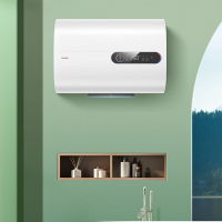 Leader海尔智家出品电热水器80升PLV5 3300W扁桶双胆速热 纤薄机身 健康抑菌洗 自动关机可视化水质监测