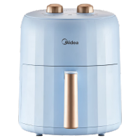 美的(Midea)无油空气炸锅MF-KZE5012多功能薯条机热风循环免翻面双旋钮操控4.7L电炸锅[ZMD安心系列]