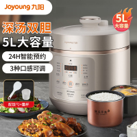 九阳(Joyoung)电压力锅深汤系列5L压力煲家用智能预约大屏面板轻松炖整鸡煲汤营养粥双胆配置5升高压锅Y-50C35