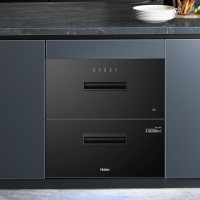 海尔(Haier)消毒柜嵌入式 家用消毒碗柜 115L两门三层 紫外线+光波巴氏消毒 婴儿奶瓶 母婴消毒EB021