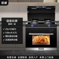 欧诚集成灶蒸烤保洁一体机 大吸力IA智能语音操控烟机蒸箱烤箱燃气灶一体机 家用大容量 B22蒸烤保洁一体