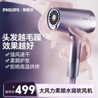 飞利浦(Philips) 电吹风机2亿级负离子1千倍水离子 护发高速大功率绝绝紫水光机节日礼物[空气水疗]BHD720