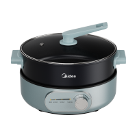 美的(Midea)电火锅 大功率速沸鸳鸯火锅锅双区双味分体式家用大容量5L多功能电热锅多用途锅炖煮涮 DHE2851