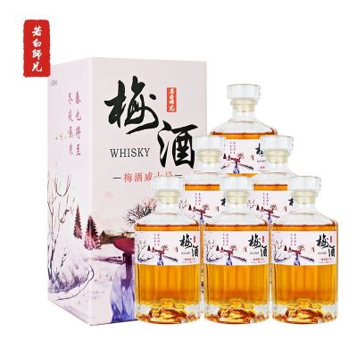 若白师兄18度梅酒威士忌500ml*6瓶青梅果酒整箱盒装女士微醺低度甜酒