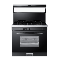 美的(Midea)出品WX9S华凌小透明集成灶 变频21风量千帕强压 5.2KW燃气灶双灶定时 自清洁 蒸烤一体