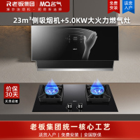名气(MQ)抽油烟机家用侧吸式油烟机大吸力挥手智控23立方米2570A+5.0KW可调尺寸天然气6510B