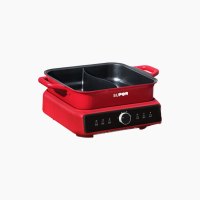 苏泊尔电火锅H3030FK851Y 家用分体式鸳鸯火锅多功能料理锅一体锅烤肉电热锅 红色6升鸳鸯锅 韩式方锅