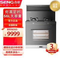 森歌(SENG)集成灶L1ZK蒸烤一体外观美 大容量厨房灶具家用蒸烤箱燃气灶 灰色天然气
