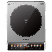 苏泊尔电磁炉电磁灶家用/商用2200W大功率大面板大线圈防辐降噪预约定时 C22-IA02[斜面大彩屏 配汤锅]