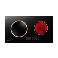 帅康 (sacon) 3500W大功率家用电磁灶电磁炉 台嵌两用双头灶凹面双灶 0095C左凹电磁3kw/右平电淘2kw