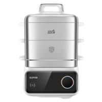 苏泊尔(SUPOR)猛火可拆洗电蒸锅ZN32FC913炖蒸煮一体多功能电蒸锅0涂层304不锈钢材质蒸笼18L大容量