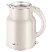 苏泊尔(SUPOR)电热水壶SW-20S86A大功率速热防烫2L大容量316L食品级不锈钢易洁简单便捷复古象牙白