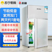 志高(CHIGO) 43升 两门小冰箱 银色 冷藏冷冻 双门双温小冰箱