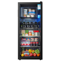 新飞冰吧冷藏柜 欧式恒温红酒柜酒店家用小型单门办公室保鲜展示留样茶叶饮料柜 232升黑JC-232DC