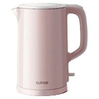 苏泊尔(SUPOR)电水壶热水壶电热水壶 304不锈钢烧水壶1.5L大容量双层防烫全钢无缝开水壶 SW-15J628