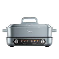 美的(Midea)电火锅 8L分体式速沸鸳鸯锅 钛陶PRO电煮锅 电热锅电炒锅 DHS352899
