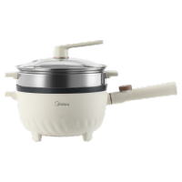 美的(Midea)电炒锅 电煮锅 电蒸锅 电火锅家用多功能一体电锅蒸煮炒菜 3.5L不沾一体电热锅 HGE2515配蒸笼