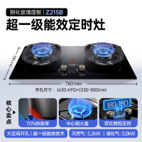 创维(Skyworth)燃气灶双灶具Z215B 双灶定时5.0KW聚能猛火爆炒 台式/嵌入式两用炉具 家用液化气