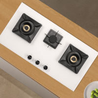 英丰白色嵌入式燃气灶天然气家用三眼灶 5.2KW大火力煤气灶 [纯白款]5.2KW+钢化玻璃+一级能效C09白色