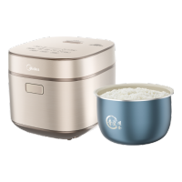美的(Midea)电饭煲电饭锅家用5L大容量4-10个人柴火饭青瓷圆灶抗菌内胆多功能微压煮粥煮饭锅 MB-RE585