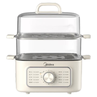 美的(Midea) 电蒸锅MZ-ZGE2323Z02电火锅电蒸箱家用双层三层多功能大容量蒸菜蒸汽神器蒸笼