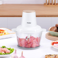 海尔(haier)家用多功能绞肉机双档操作S型双层四叶刀头1.8升大容量240W大功率儿童辅食料理机HJR-DK1AWZ