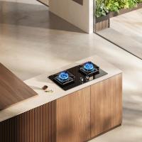 老板(Robam)燃气灶57B9A 三段式防干烧 5.2kW智能大火力嵌入式钢化玻璃70%热效率 大火力柴火灶天然气