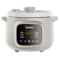 美的(Midea)电炖锅电炖盅白瓷煮粥炖汤盅煲汤锅3L大功率微压直炖陶瓷煲汤炖汤一体多功能锅MD-DGE3058