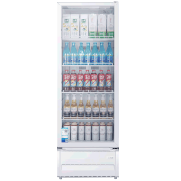 美的(Midea)329升展示柜冷藏保鲜柜饮料柜大容量风冷无霜商用单门立式啤酒柜便利店一级能效白色SC-360GWDEM