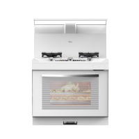 美的(Midea)[晴空白色FX90W]集成灶一体式 蒸烤一体机 变频26风量 蒸汽洗 5.2kW燃气灶