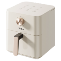 美的(Midea)空气炸锅轻音烘炸不打扰 家用易用旋钮无油空气炸 容量4.5L 不用翻面抽桶断电MF-KZE4515