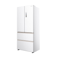华凌神机皇518 自动制冰双系统双循环60cm超薄零嵌法式多门家用电冰箱HR-518WUFIPZ雾隐白