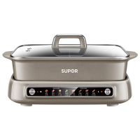 苏泊尔(SUPOR)分区控温鸳鸯电火锅多功能家用火锅专用锅 分体涮肉电煮锅 7L速沸智能多用途锅H70FC885Y
