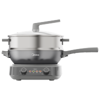 美的(Midea)电炒锅 电蒸锅电煮锅炒菜专用钛陶分体式家用多功能一体电火锅 5.5L [多用途锅HCG3218S]