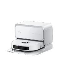 美的扫地机器人灵眸V16 珍珠版机械臂极限贴边飓风吸力毛发防缠 扫拖一体全自动清洁清洗集尘上下水版